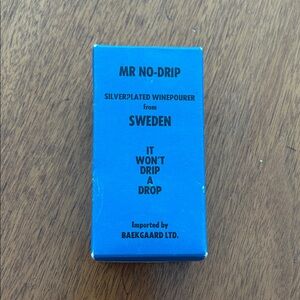 Silver Wine Pourer - Blue